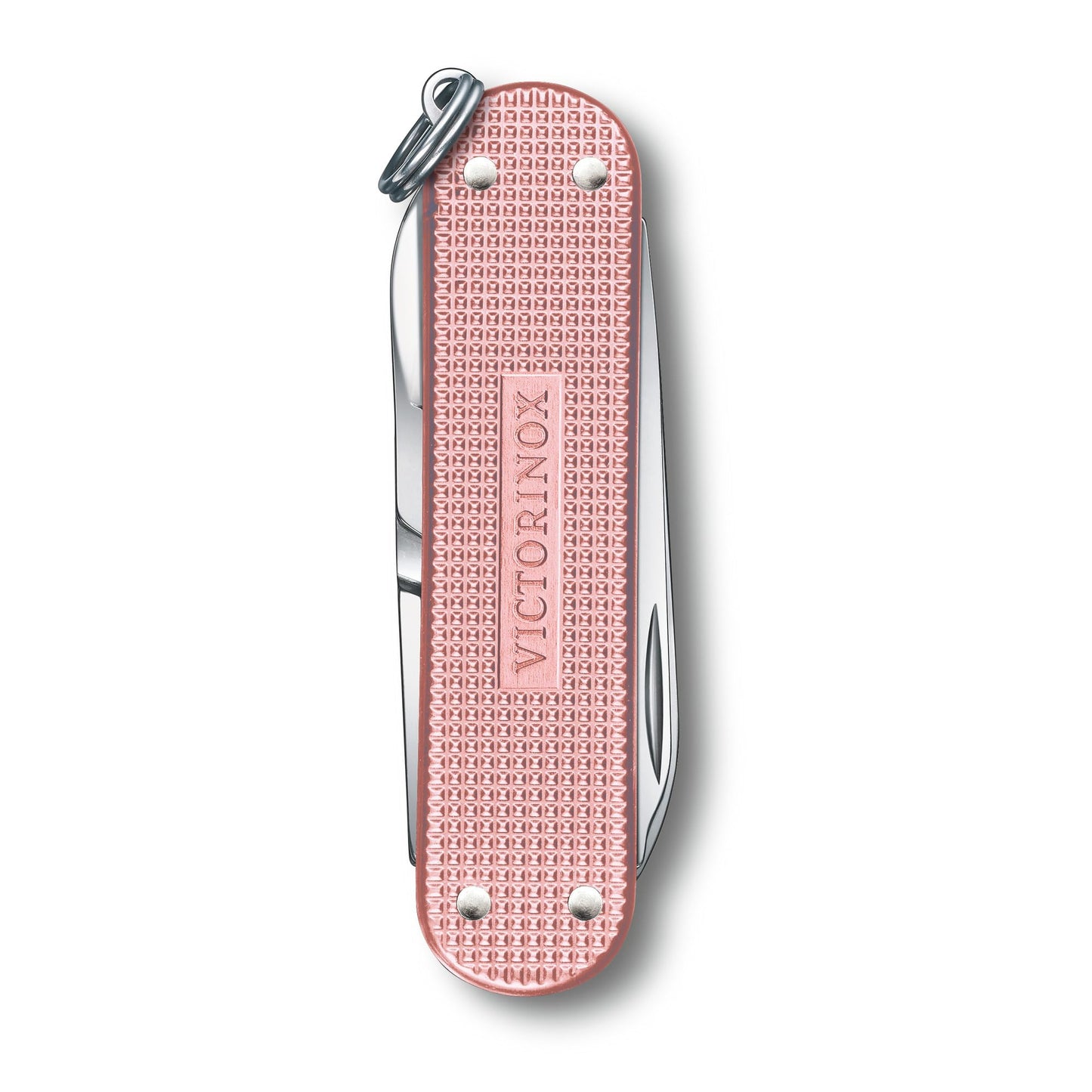 Victorinox Classic SD Alox Swiss Army Knife, Compact, 5 Functions, Swiss Made Pocket Knife with Small Blade, Screwdriver and Key Ring - Cotton Candy (Pink)