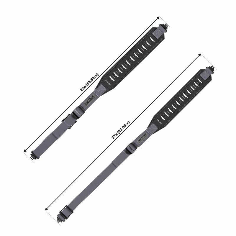 Allen Company BakTrak Traverse 36″ Rifle Sling w/Rubber Grip Pad & 500 lb‑Rated Swivels – Black