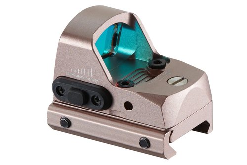 Lancer Tactical Airsoft Mi-cro Red Dot Sight in Champagne, Compatible with Knightshade Airsoft