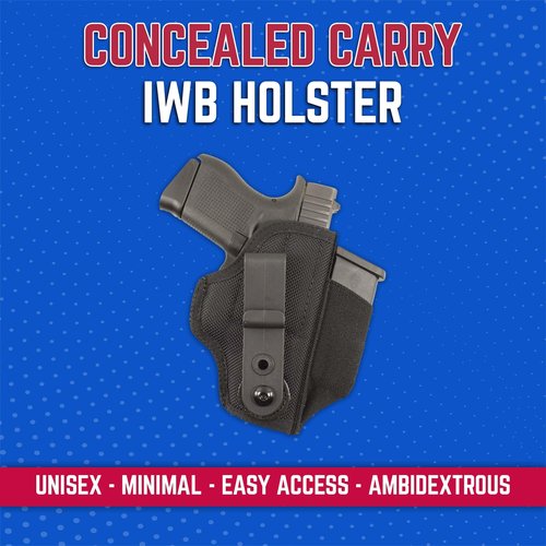 DeSantis Tuck-This II IWB Holster - Fits Colt Officer, New Agent 45, GLOCK 42, 43, Kahr 9MM/40, PM9/40/45, KLTC P11, P40, PF9, RGR LC9, EC9S, Kimber Ultra Carry, SIG P290, S&W Shield EZ - Ambidextrous