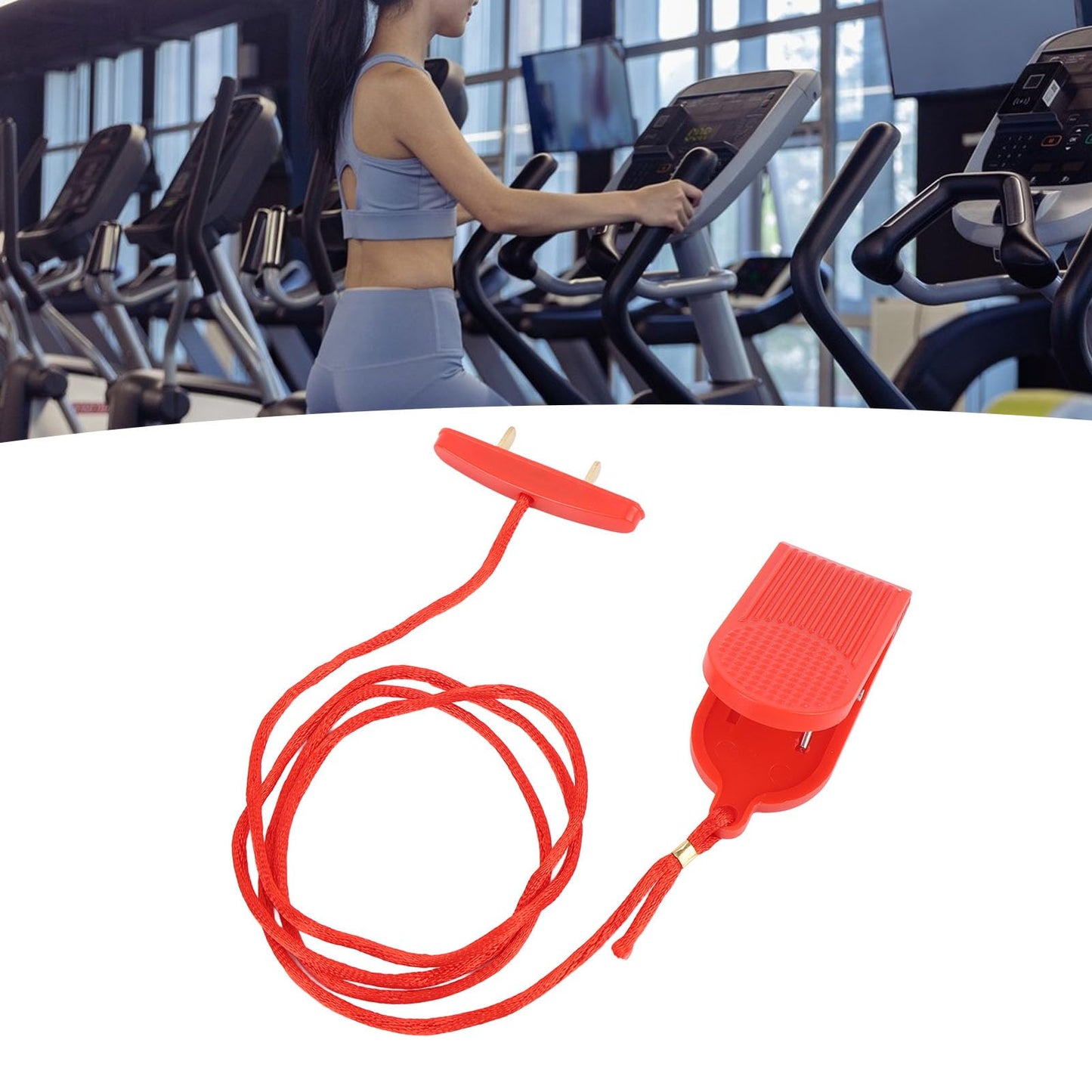Fockety Treadmill Magnet Safety Key, Magnetic Safety Switch for JX for ZXCH for ISPO, Universal Treadmill Emergency Stop, Magnet Double Insert Treadmill Running Machine Replacement