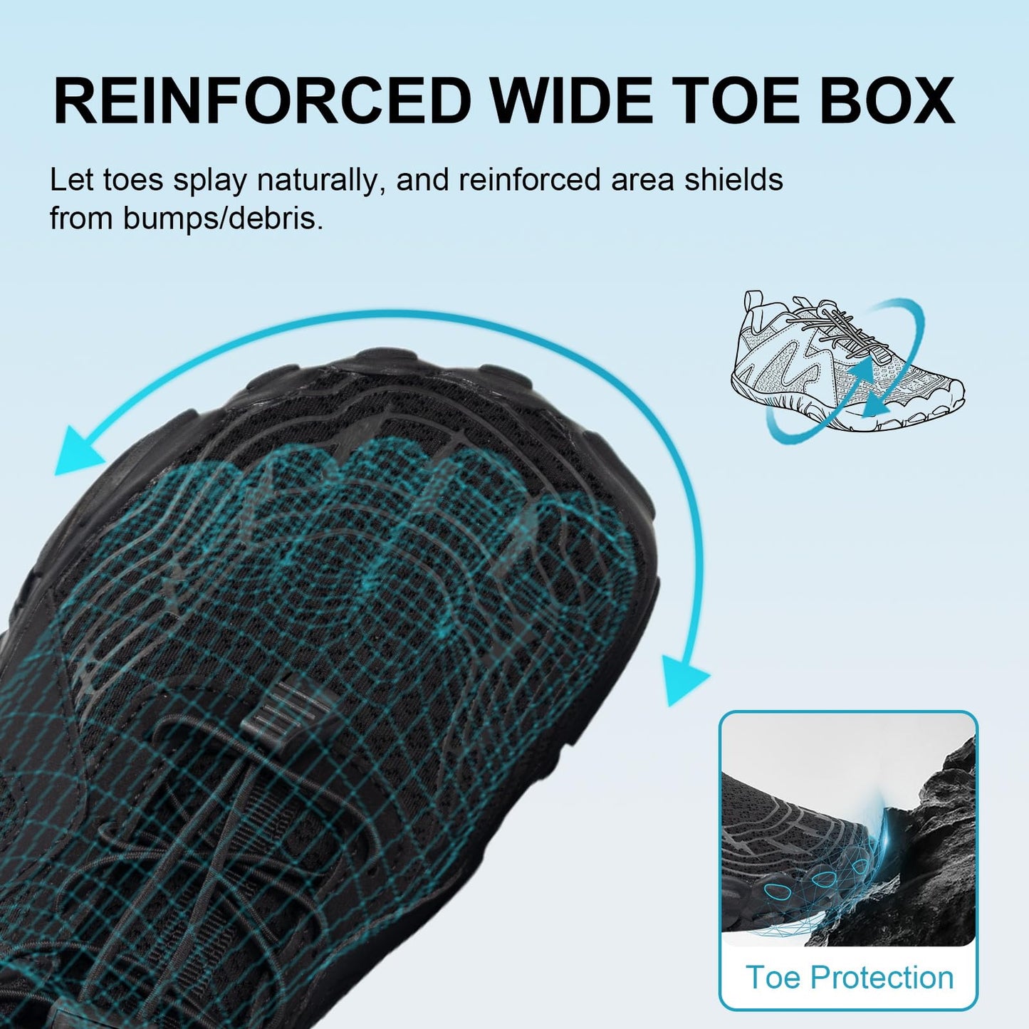 ELETON Barefoot Shoes Women Men Footwear, Wide Toe Box Hiking Zero Drop Non-Slip Quick-Dry River Boat Pool Beach Water Shoes, Lightweight Swimming Running Walking Sneakers Unisex