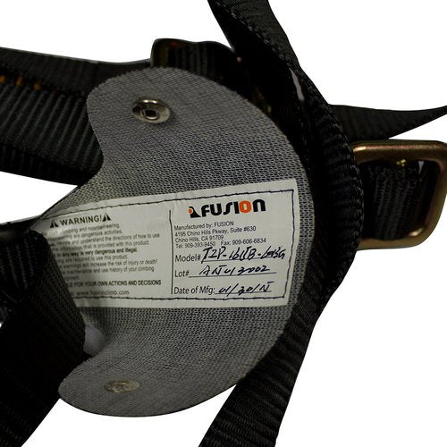Fusion Y-Legged Zipline Lanyard with Steel Snap Hooks 23kN Black