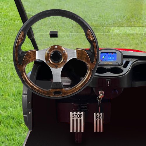 Golf Cart Steering Wheel Fit Club Car EZGO Yamaha Universal Steering Wheel for EZGO TXT RXV, Club Car DS Precedent Tempo, Yamaha G2-G29 Most Golf Cart
