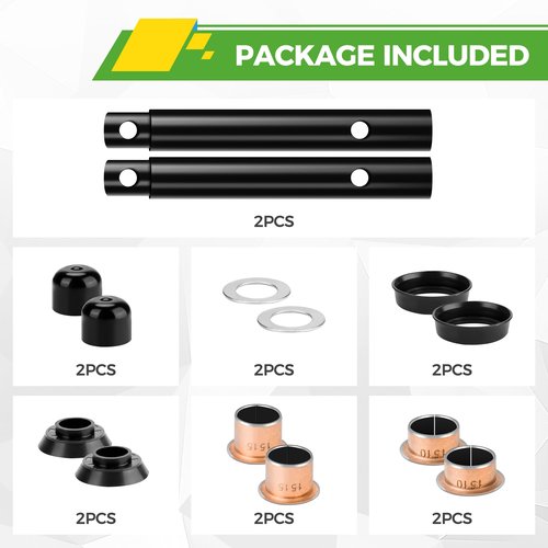 10L0L Golf Cart King Pin and Bushing Kit for Yamaha G2 G8 G11 G14 G16 G19 G20 - Golf Cart Steering Knuckle Kingpin and Bushing Kit, OEM J55-F3516-00, J38-23528-00,J38-23527-00
