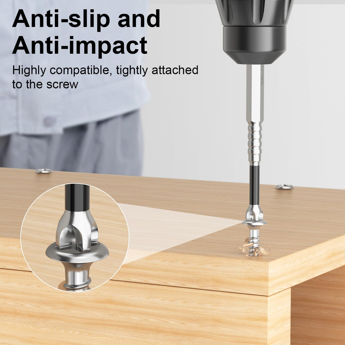 High Magnetic Screwdriver Drill Bit Set - 6pcs K5 Impact Resistant Non Slip Bit - Screwdriver Bit Set - Magnetic Screwdriver Set - 25 50 65 70 90 150mm (6pcs)