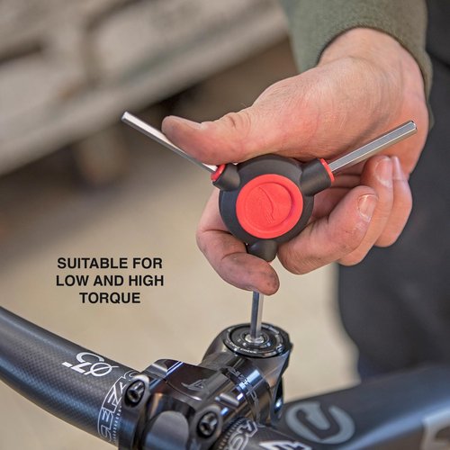 Feedback Sports | Fixed 3-Way Bicycle Allen Wrench Set | 4mm,5mm,6mm Hex | CRV Steel with Dual Densitity Polymer Core and Overmolded Rubber Grip