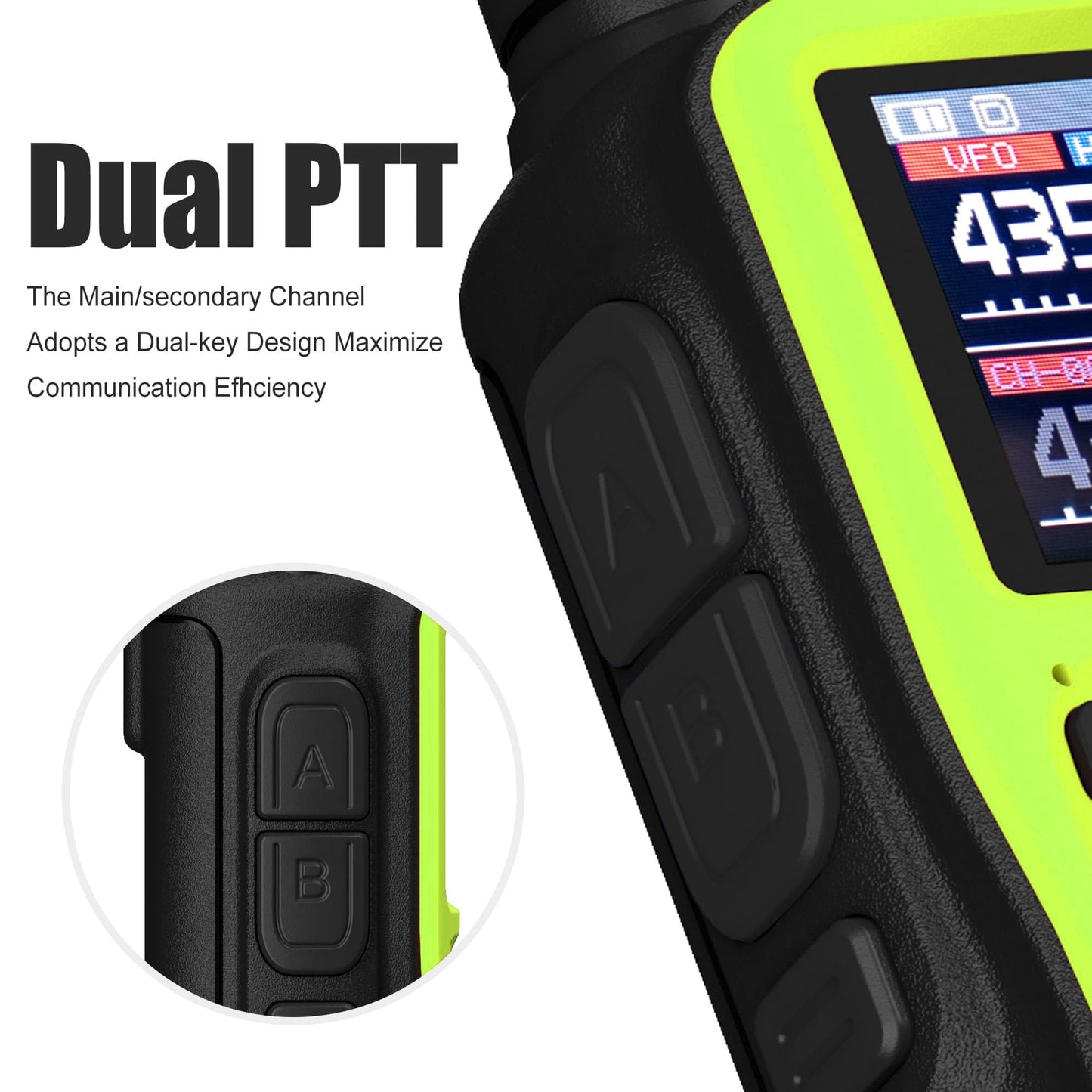 BAOFENG UV-5R Mini Long Range Walkie Talkie Dual PTT Bluetooth Programming AM FM NOAA Flashlight Rechargeable Type-C Charging U/V Handheld Two Way Ham Radio with Earpiece 771Antenna (Black 1PCS)