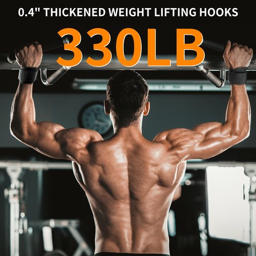 KMNEI Weight Lifting Hooks, 330 LB Heavy Duty Gym Wrist Straps for Deadlifts, Pull-Ups, Strength Training, Fitness Workouts, Grip Weightlifting Hooks for Men and Women(Pair)