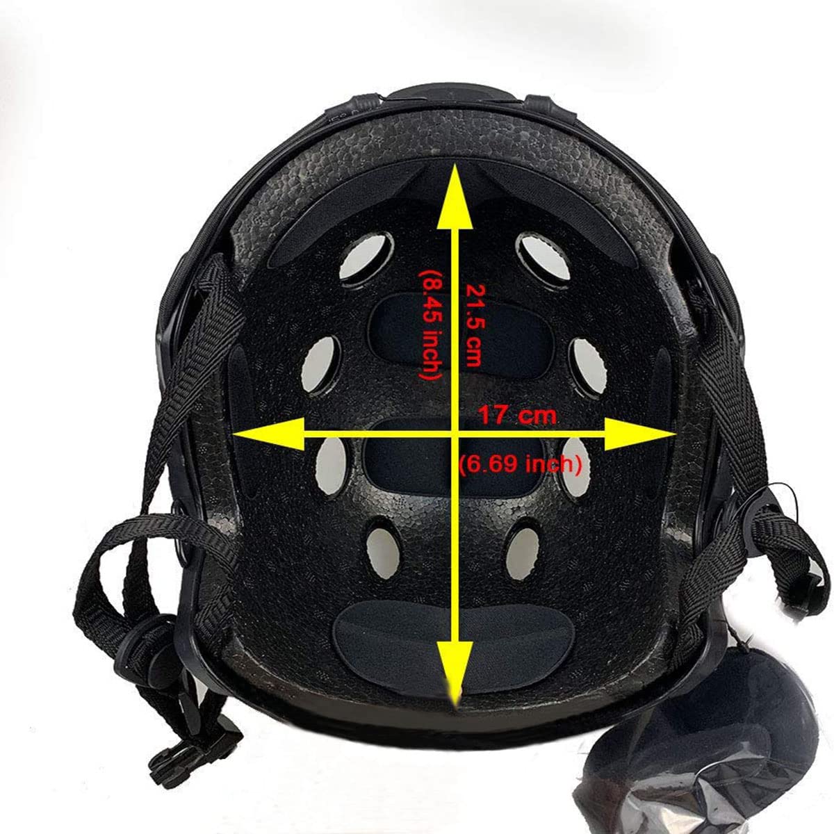 CMAIR4U Airsoft PJ Type Paintball Fast Helmet with Visor Goggles (BK)