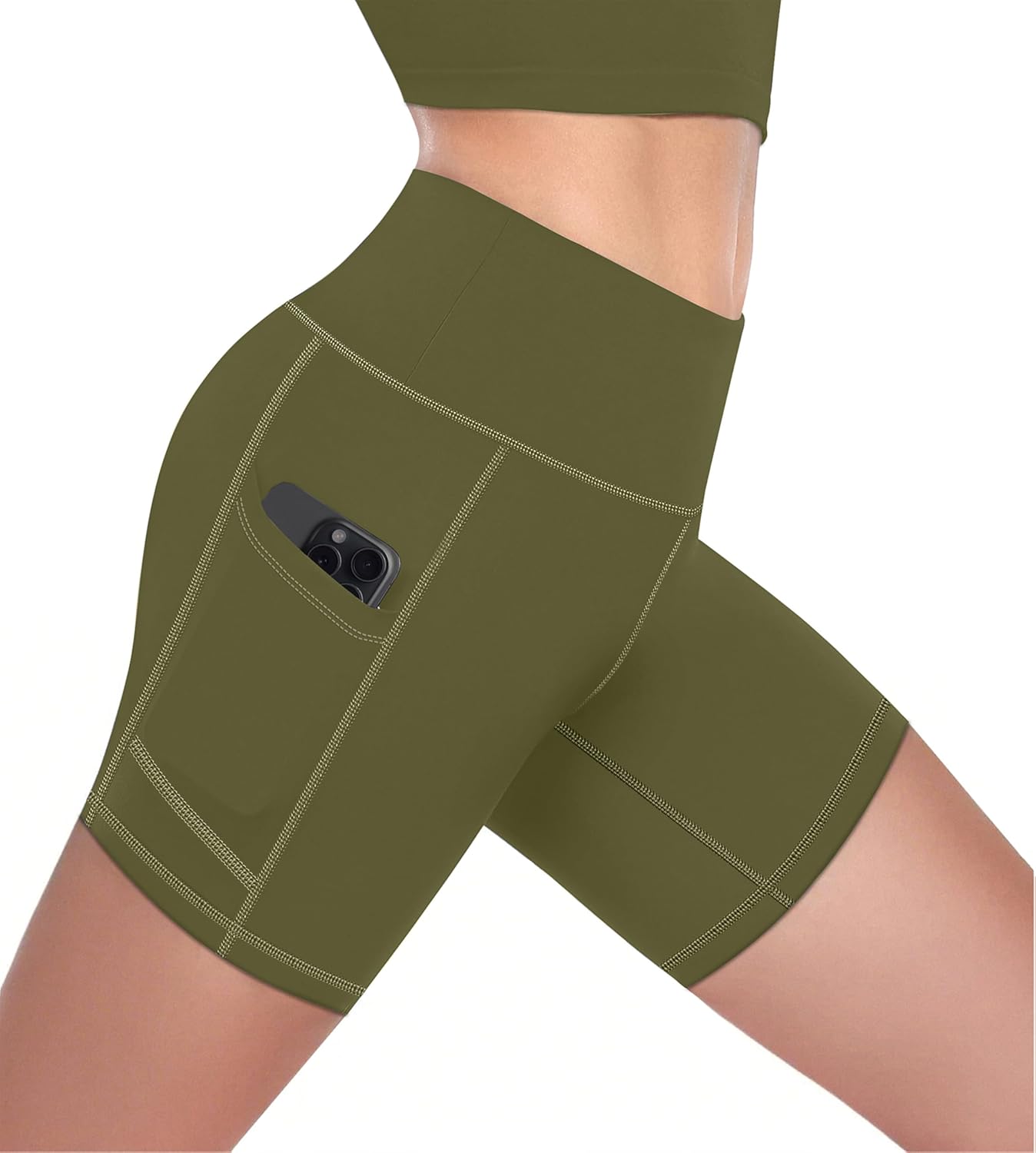 MIRITY High Waist Biker Shorts for Women - Buttery Soft Yoga Shorts with Pockets | Single Pack