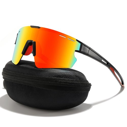 Cleoxyge Polarized Modern Cycling Sunglasses UV-400 Protection, Baseball Sunglasse Outdoors Sports for Cycling Baseball (Polarized Orange Lens)