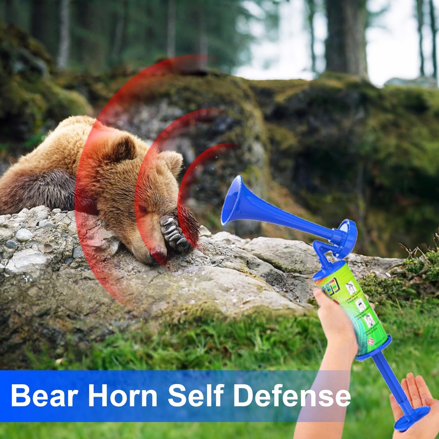 Air Horn | 120DB Marine Safety Alarm for Hiking & Boating | Portable Bear Defense - 2PCS