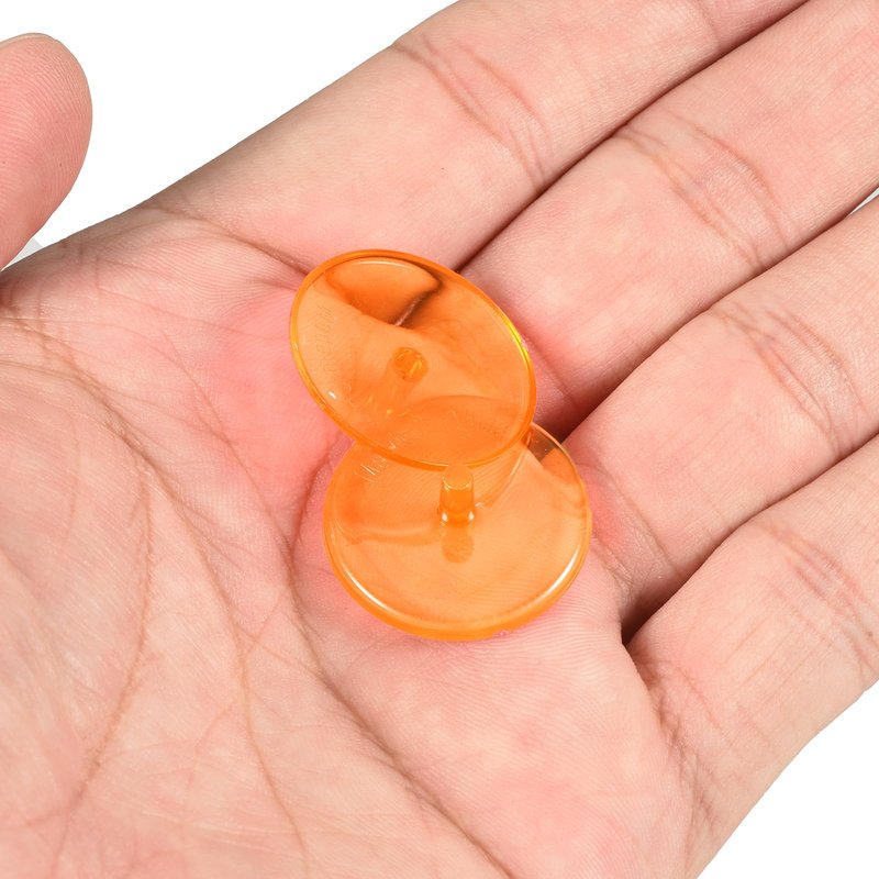 PATIKIL Golf Ball Marker, 150 Pack 24mm Round Transparent Flat Position Mark Places Marking Tool Golf Sport Accessory, Orange