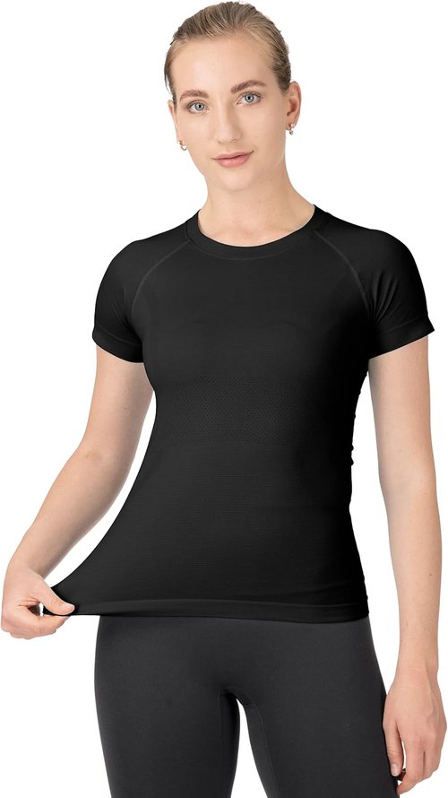 MathCat Seamless Workout Tops for Women - Breathable Short Sleeve Yoga & Running Shirts | XS-XL
