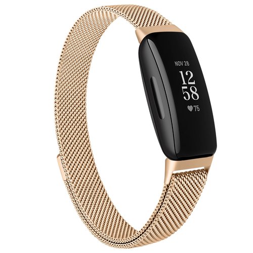 Vanjua for Fitbit Inspire 2 / Inspire 3 / Inspire/Inspire HR Bands Women Men, Stainless Steel Metal Mesh Loop Adjustable Magnetic Wristband Replacement Strap for Fitbit Inspire 2 Fitness Tracker