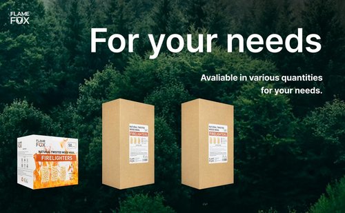 FlameFox Fire Starters – 200 Pack Natural Wood Wool | Odorless, Long-Burning Tumbleweeds for Charcoal, Fireplace, Campfire, Wood Stove & Pizza Oven