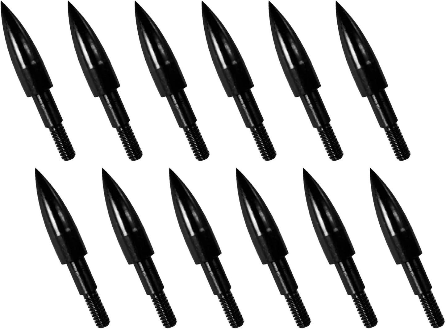 Skiennix Archery Arrow Tips - 12pcs 100/125/150/200 Grain Field Tips | 5/16 Inch Screw-In for Target Practice