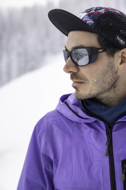 Julbo Camino Mountain Sunglasses - Black Frame - Smoke w/Multilayer Rose Mirror Lens (Spectron 3)