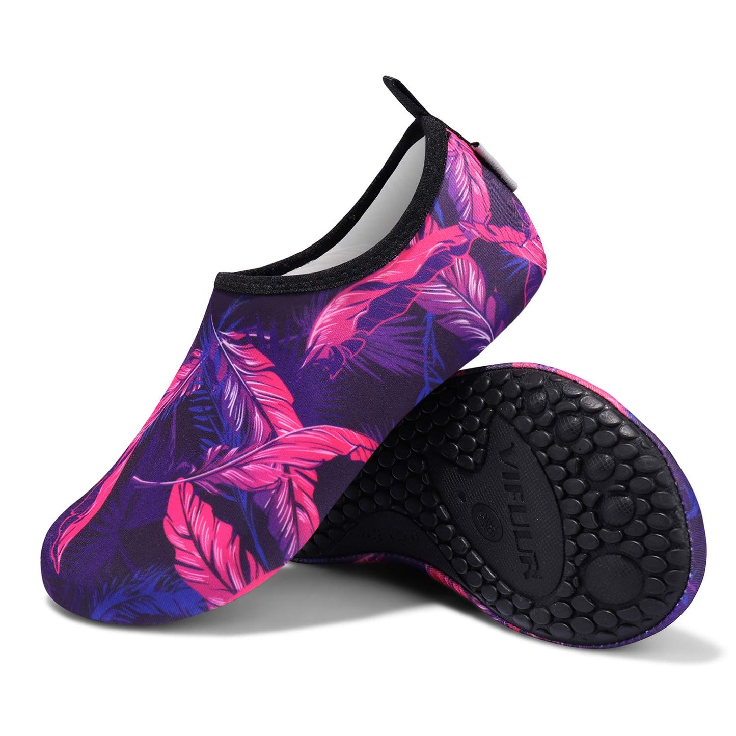 VIFUUR Water Sports Unisex Shoes Purple/Red Feather - 5.5-6.5 W US/ 4.5-5.5 M US (36-37)