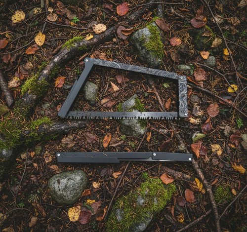 Nova Comm RidgeSaw-12, Camping Folding Hand Saw - Essential Bushcraft Survival Tools for Camping, Fishing, Hiking Hunting, Gardening tool with Compact Carrying Case (Black)