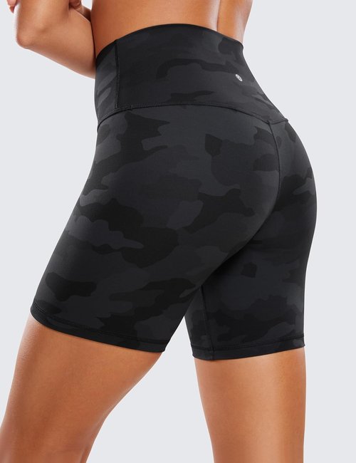CRZ YOGA ButterLuxe Biker Shorts - High Waisted Spandex for Women | 6" Length, Perfect for Yoga & Running