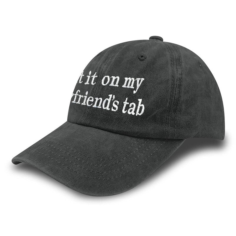 Put it on My Husbands Tab Hat for Women Funny Hats for Wife Adjustable Washed Cotton Baseball Cap