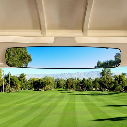 DenForste Golf Cart Rear View Mirror, 16.5" Golf Cart Mirrors Compatible with EZ Go, Club Car, Yamaha