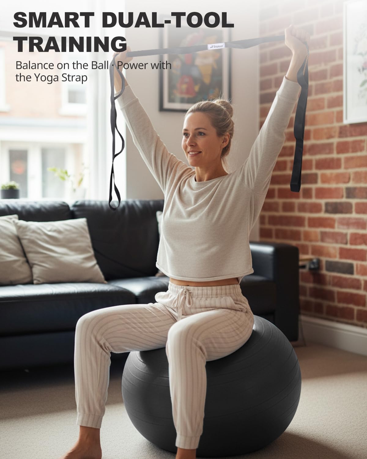 Trideer Exercise Ball - Stability Ball for Yoga, Pilates & Fitness | Core & Balance Training, 5 Sizes Available