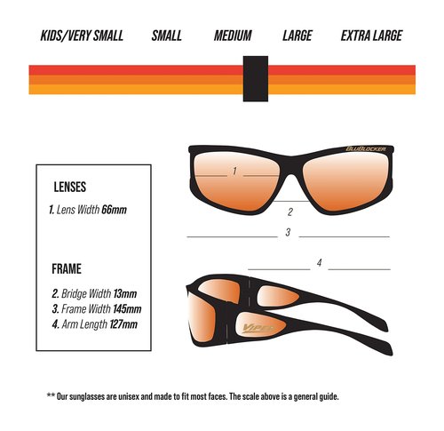 BluBlocker Viper Sunglasses, 100% UV & Blue Light Protection. Rubberized grip. Comfortable