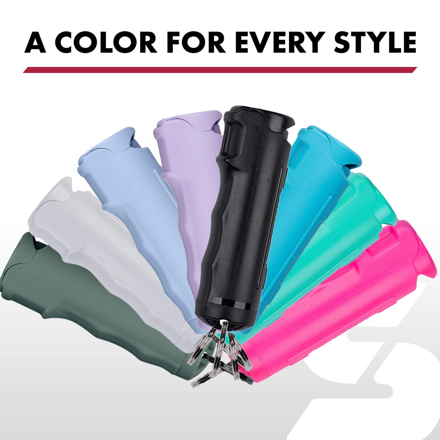 SABRE Pepper Spray with Fast Flip Top Safety & Snap‑Clip Keychain for Self Defense - Maximum Police Strength OC with UV Marking Dye, Finger Grip, 10‑Sec. Spray, 14-ft Range, Made in USA, 0.54 fl oz