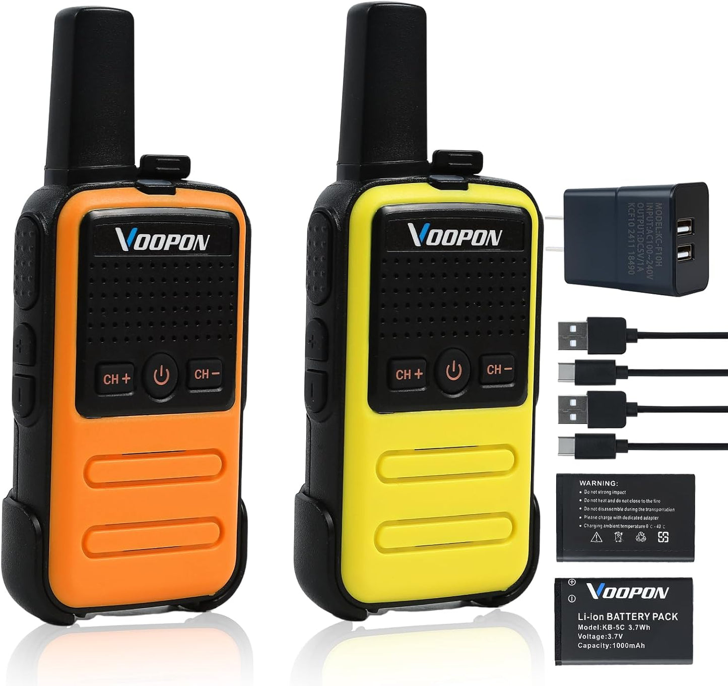 Skiennix Rechargeable Mini Walkie Talkies - Long Range Two-Way Radios for Family Adventures | 2-Pack