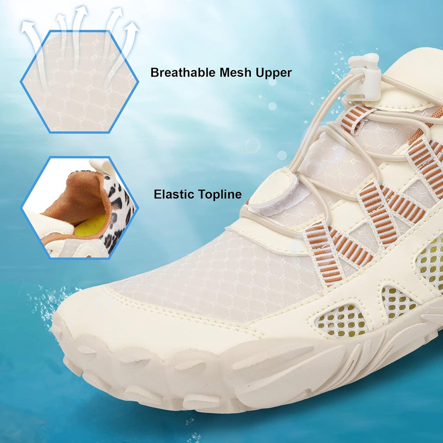 XIHALOOK Quick Dry Athletic Water Shoes - Unisex Barefoot Design for Beach, Hiking & Kayaking