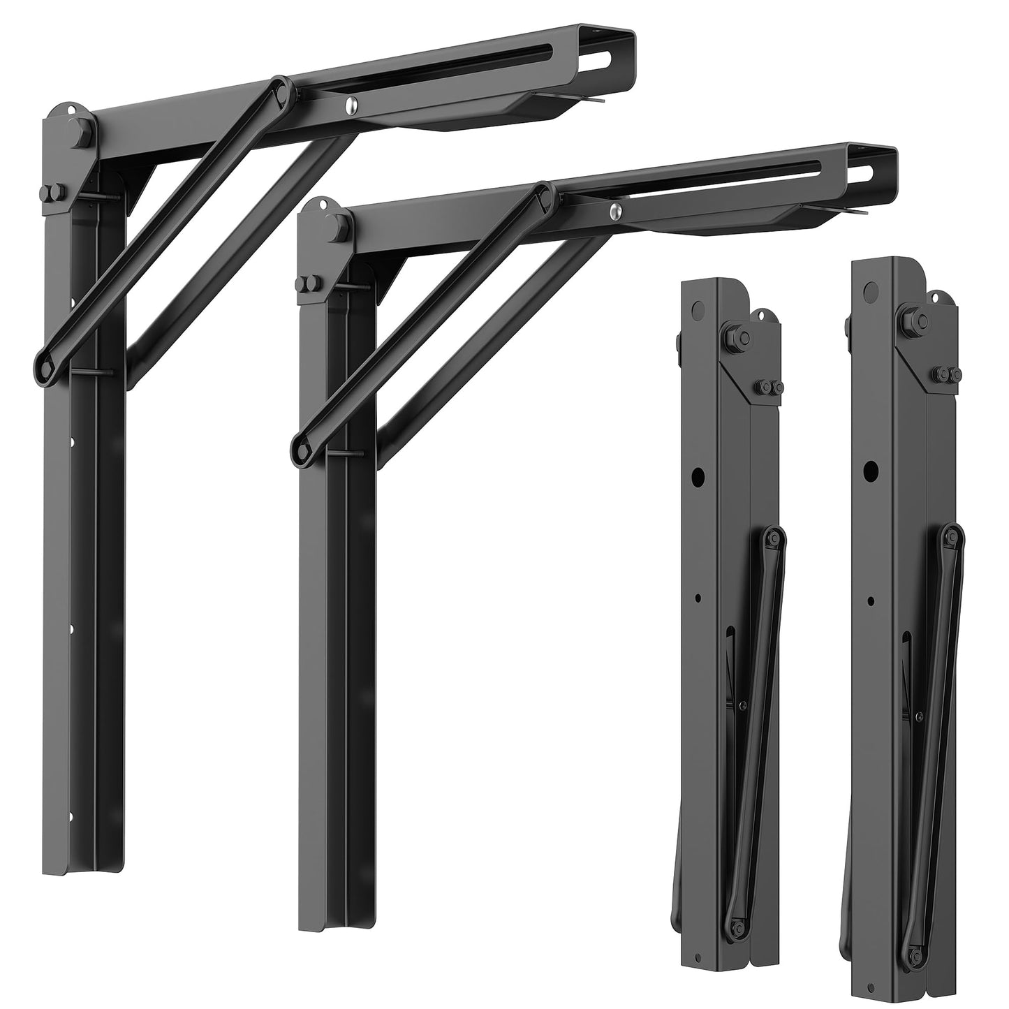 Ultrawall Folding Shelf Brackets, Heavy Duty Collapsible Shelf Bracket, 18 Inch Sturdy Table Brackets, Max Load 550lb, 4Pcs