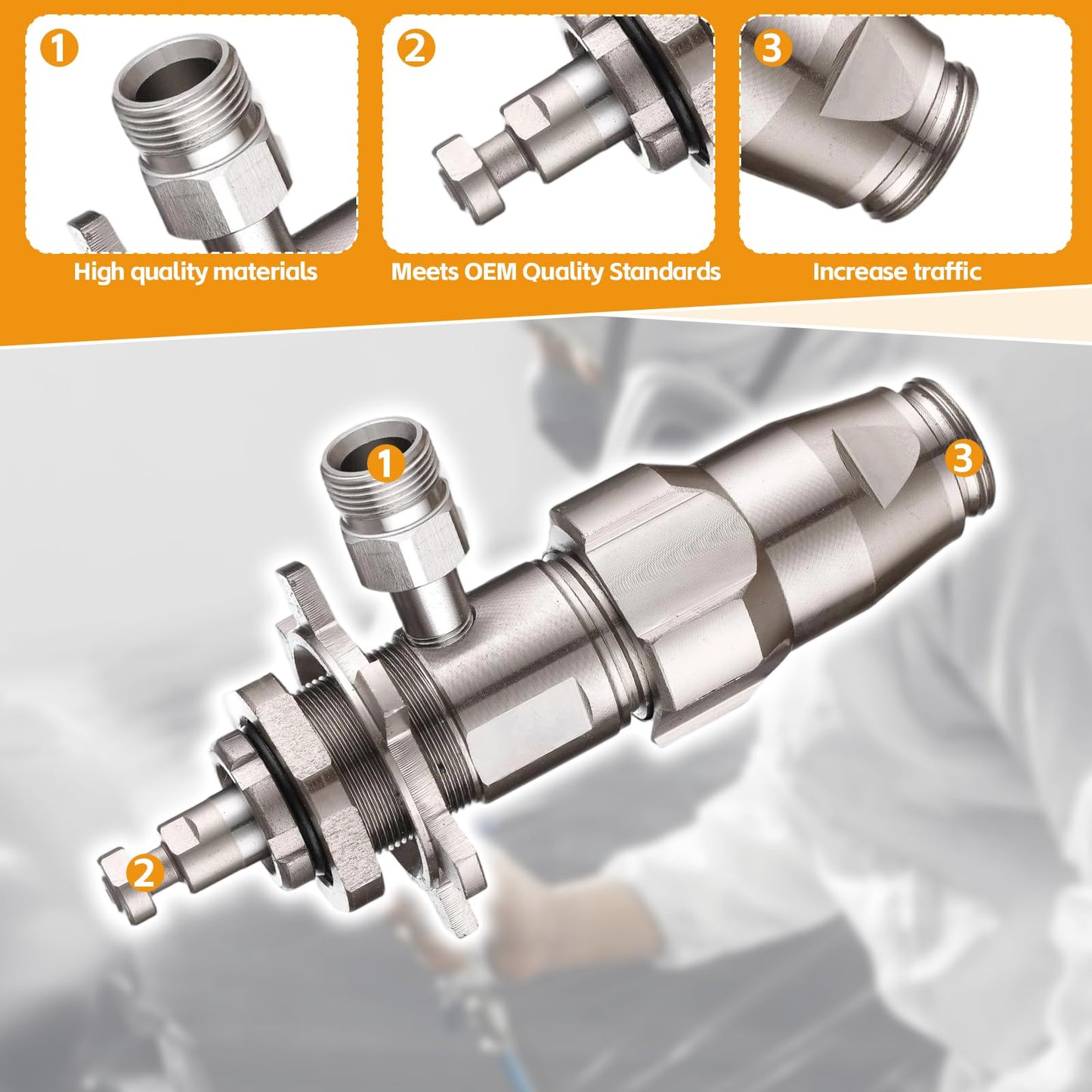 PakaLife 17C487/17C721 Airless Spray Sprayer Pc Pump Parts Compatible with Graco 210ES/210PC/230PC/390PC/395PC/490PC/495PC/595PC,Pro Sprayer Replace