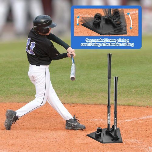 Eastgoing Heavy Duty Baseball Batting Tee - Adjustable 5-Position Design for All Ages | Portable Softball Hitting Tee