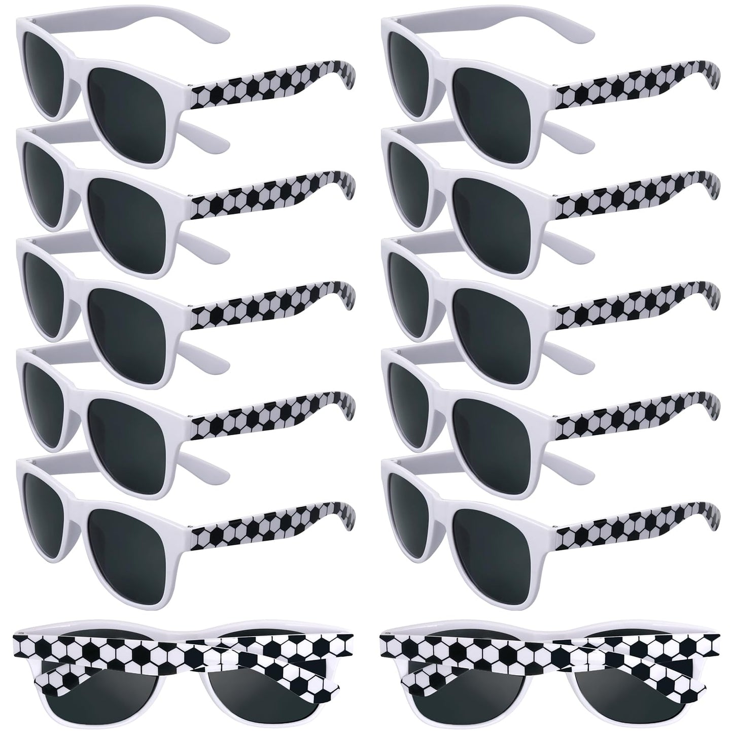 Wowang Soccer Sunglasses 12 Pack Football Themed Sunglasses Soccer Theme Party Decorations