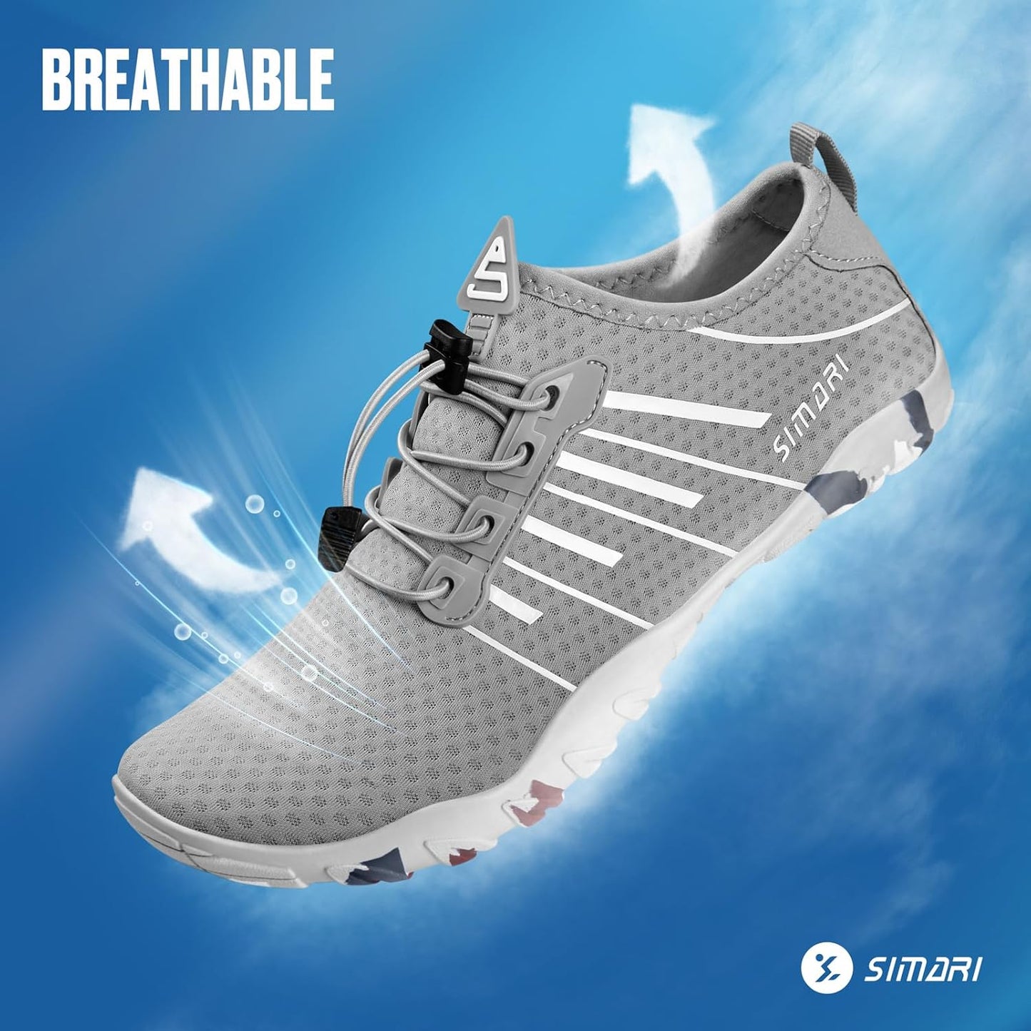 SIMARI Water Shoes - Quick-Dry Aqua Socks for Men & Women | Lightweight Non-Slip Swim Shoes for Beach & Water Sports