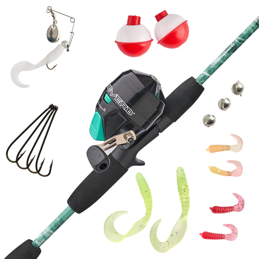 Shakespeare Reverb Spincast Reel and Fishing Rod Combo