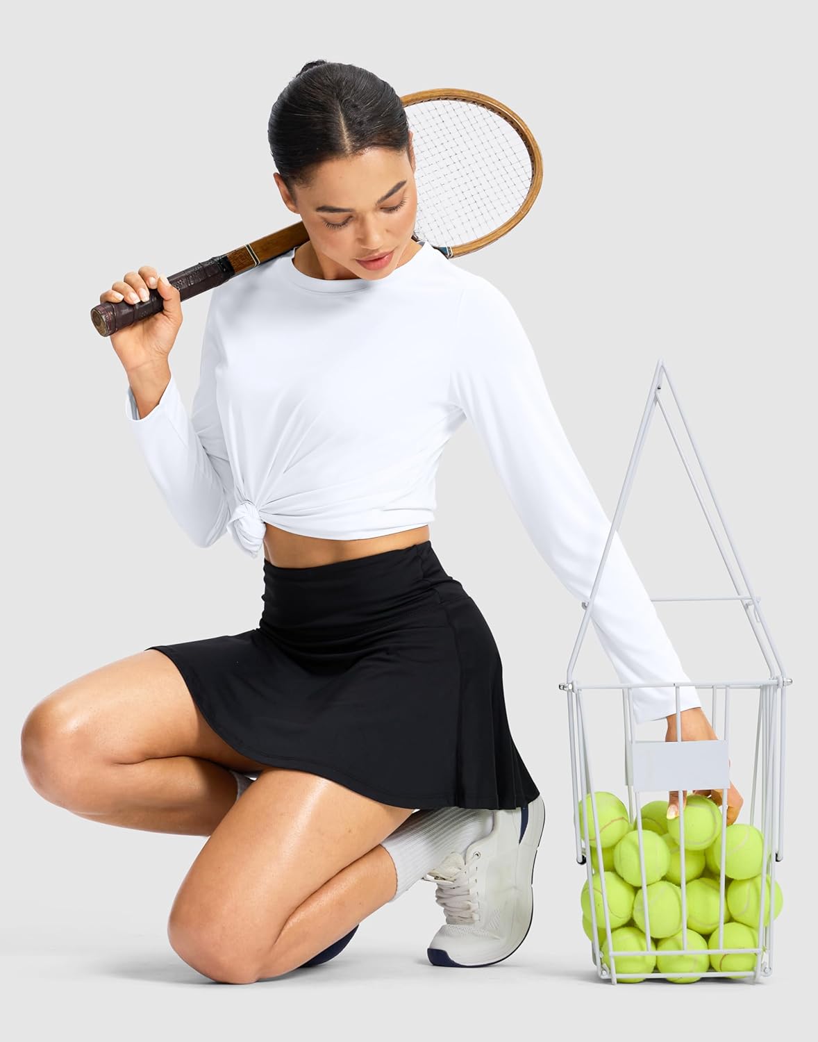 SANTINY Lightweight Long Sleeve Workout Top - Breathable UPF 50+ Sun Protection for Women | Ideal for Gym, Yoga, Running, Hiking
