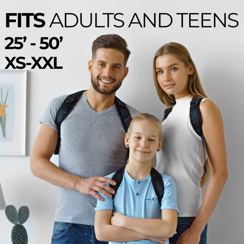 Ekeri Back Posture Corrector for Women & Men - Adjustable Shoulder Posture Brace - Upper Back Brace for Posture - Invisible Figure 8 Brace Clavicle, Neck, Hunchback Strap and Back Straightener