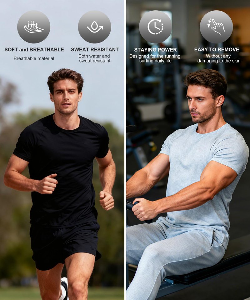 pbuucover Running Nipple Covers for Men No Show Protection Men, Nipple Tape Guards for Runners, Anti Chafing Marathon Use for Professional and Competitive Athletes