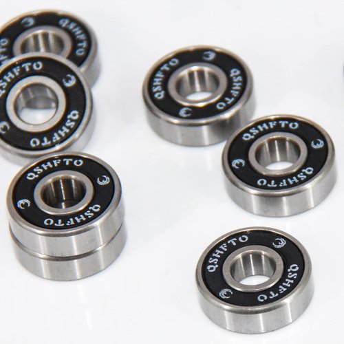 Premium Longboard Bearing 608-2RS ABEC-9 Skateboard Bearing Double Rubber Sealed Shielded Miniature Ball Bearings Pack of 8