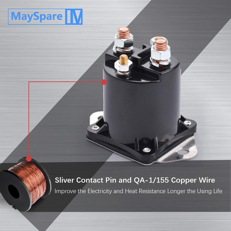 MaySpare 36V Electric Golf Cart Solenoid Fit for Club Car DS (1976 to 1998) 4 Terminal Solenoid