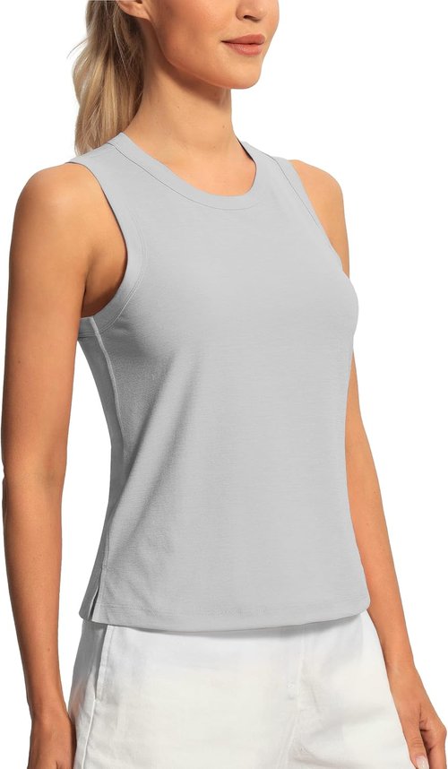 Hiverlay Workout Tank Top - Women's Sleeveless Athletic Crop Shirt for Gym & Running | Stylish & Comfortable