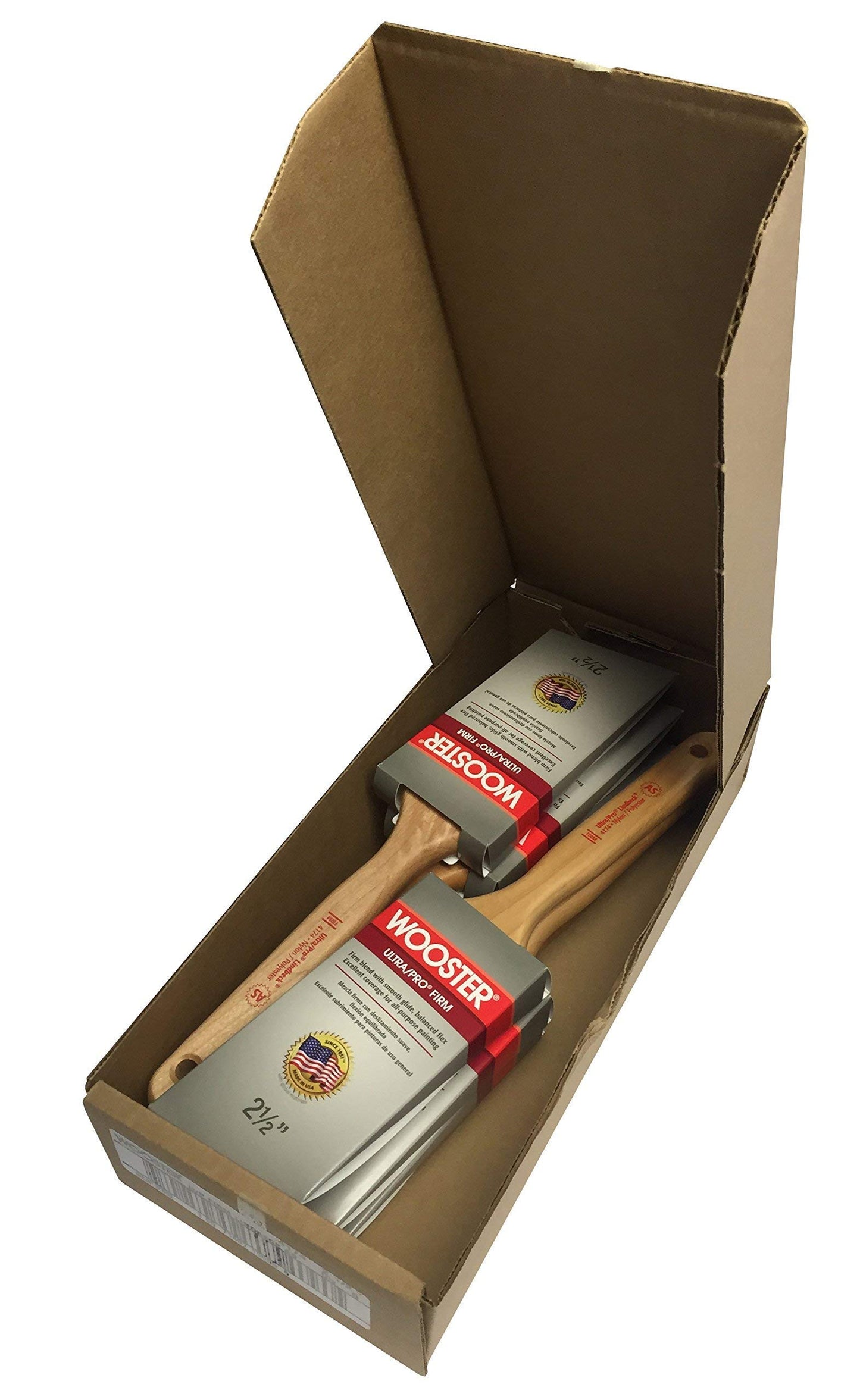 Wooster Brush 4174 2.5 inch Ultra/Pro Firm Lindbeck Angle Sash Paintbrush, Pack of 6