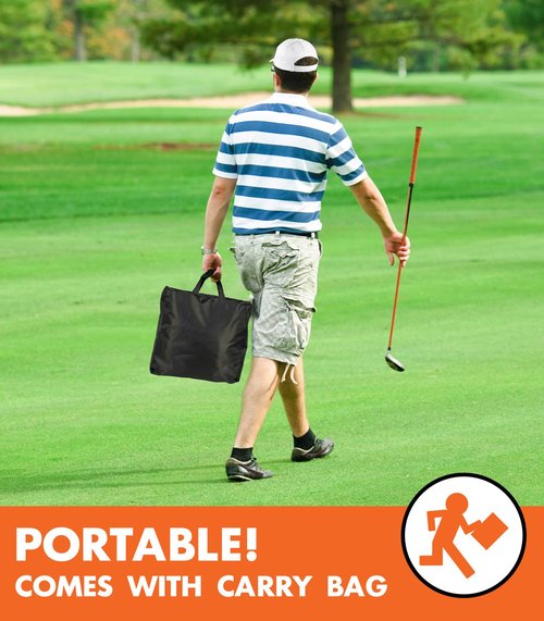 Golf Net: 10x7ft Heavy Duty Golf Practice Net for Indoor/Outdoor Training, Portable Golf Hitting Net with Carry Bag, Ideal Training Aid for Golfers Backyard Driving Chipping Swing (Standard)