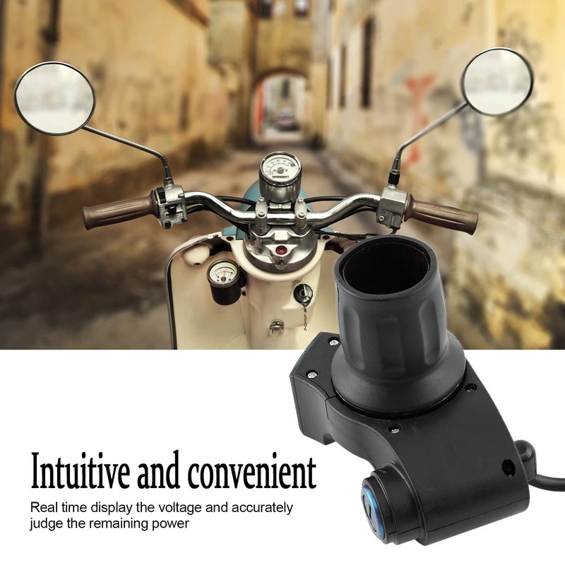 WGFOIP Motor Scooter Speed Controller, Real Time Display ABS + PVC 2pcs Half Throttle for Scooter for Electric Vehicle for Tricycle
