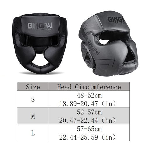 Boxing Headgear，Adjustable Face Grill,Headgear for MMA Training,Sparring,Grappling,Martial Arts,Kickboxing,Taekwondo,Karate,Muay Thai Headgear (Pure Black, M)