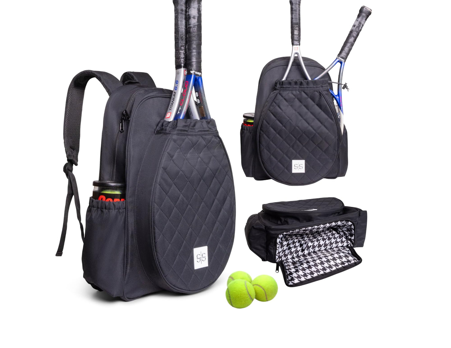 Womens Tennis Bag, Tennis Racket Bag Vented Shoe Pocket, Tennis Backpack for Women Men Holds 2 Rackets, Compact Backpack Storage Organization for Balls, Shoes, & More, Suitable for Tennis Pickleball